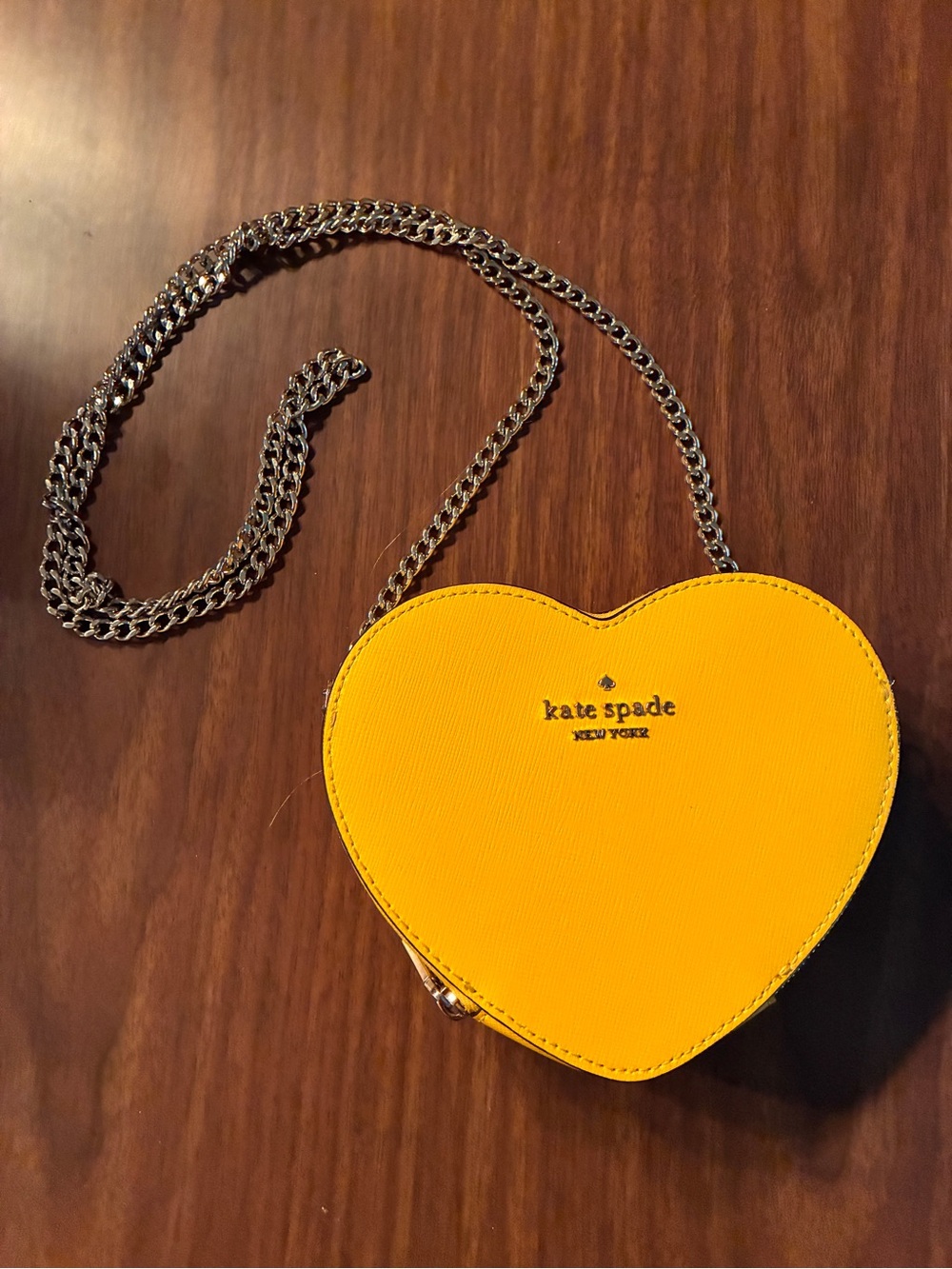 Kate Spade Yellow Loveshack heart crossbody mini bag